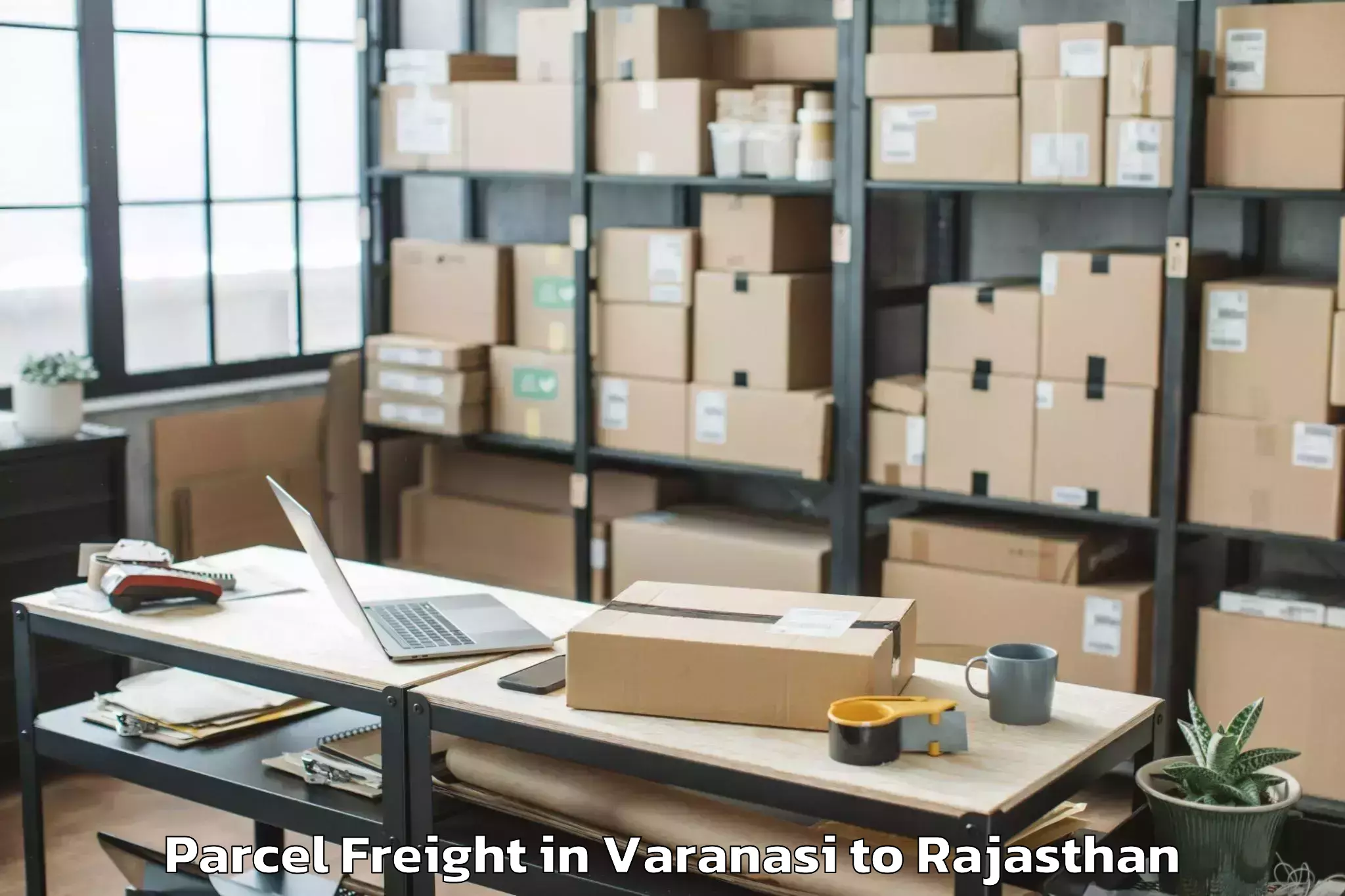 Book Varanasi to Singhania University Jhunjhunu Parcel Freight